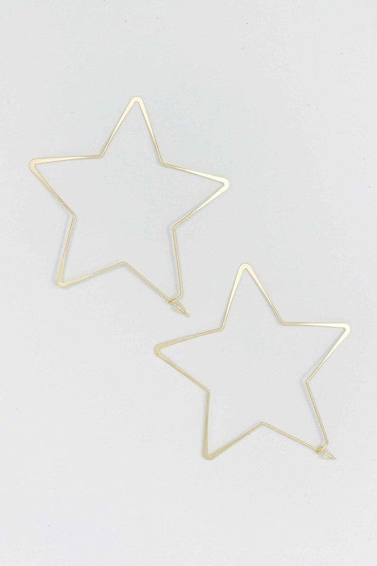 Ellison and Young Matte Gold / OS Twinkling Star Hoop Earrings