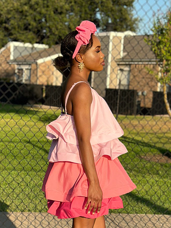 Pink fashion summer dress