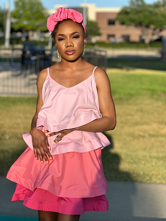 Pink fashion summer dress