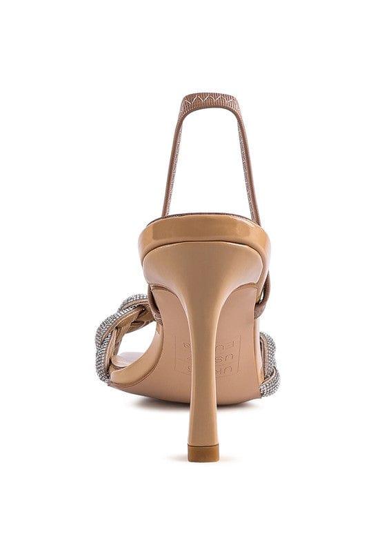 Rag Company HIGH SOCIAL DIAMANTE BRAIDED TRAP SANDALS
