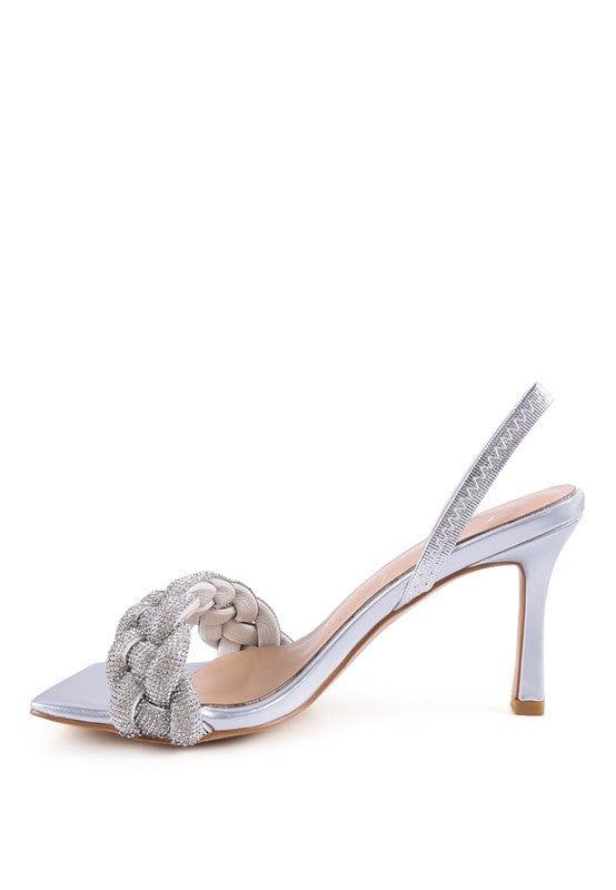 Rag Company HIGH SOCIAL DIAMANTE BRAIDED TRAP SANDALS