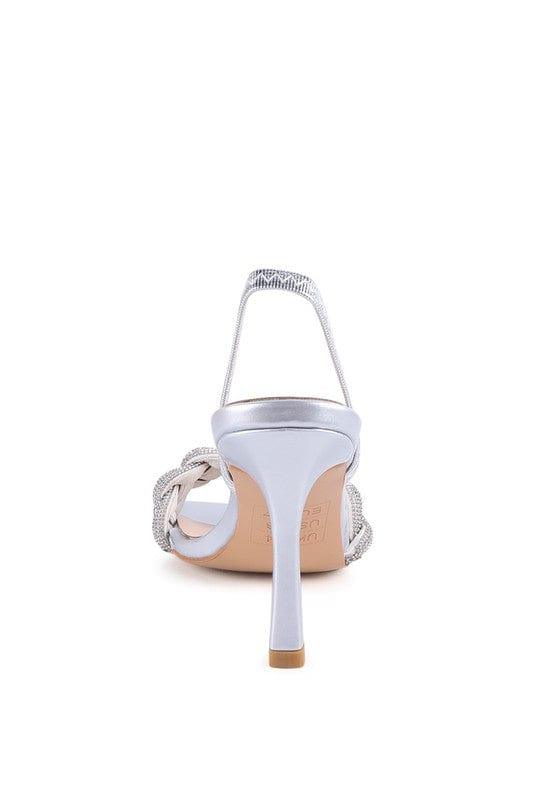 Rag Company HIGH SOCIAL DIAMANTE BRAIDED TRAP SANDALS