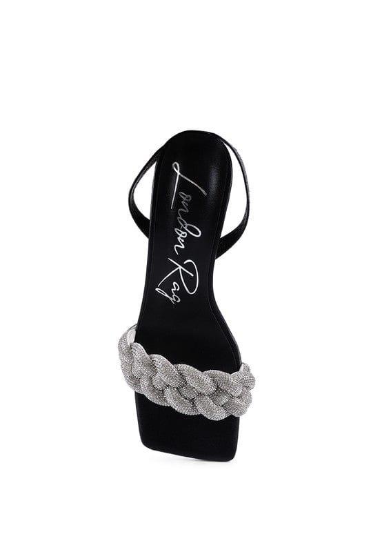 Rag Company HIGH SOCIAL DIAMANTE BRAIDED TRAP SANDALS