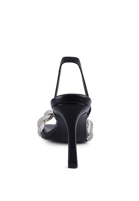 Rag Company HIGH SOCIAL DIAMANTE BRAIDED TRAP SANDALS