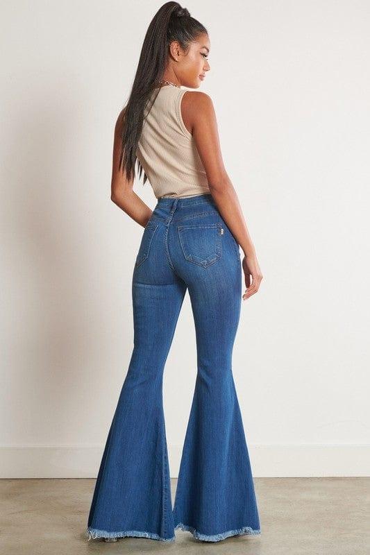 Vibrant M.i.U HIGH WAISTED DISTRESSED FLARE