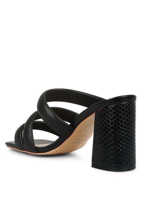 Rag Company Kywe Textured Heel Chunky Strap Sandals