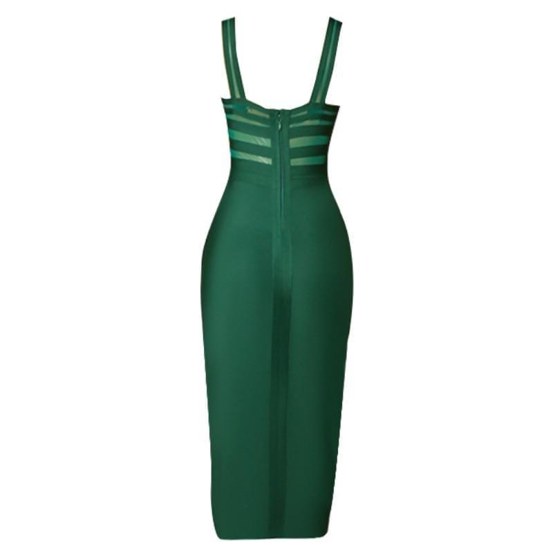 SAVLUXE Dresses Lara’s Luxury Fashion Mesh Bandage Dress