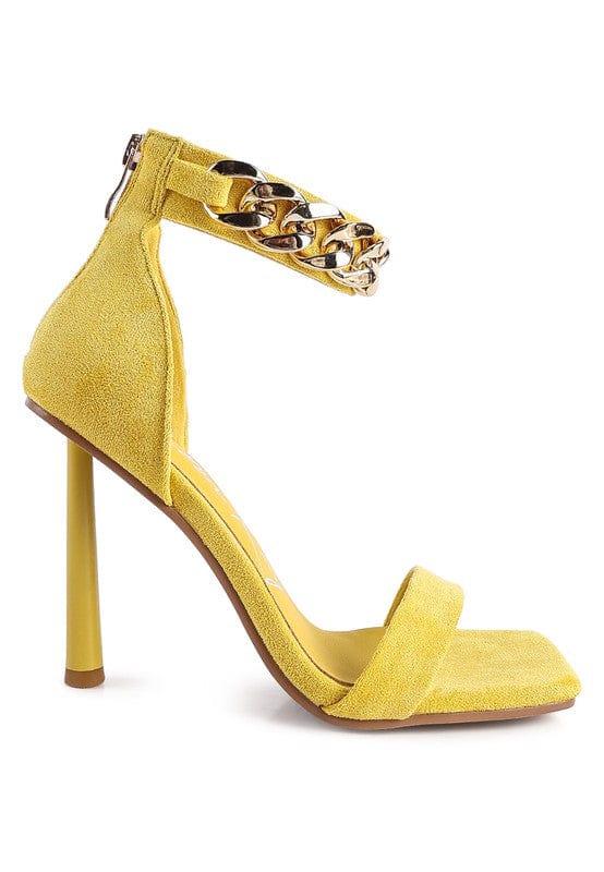 Rag Company LAST SIP HEELED FAUX SUEDE CHAIN STRAP SANDAL
