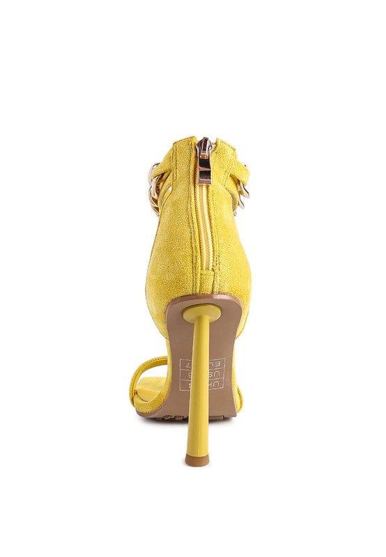 Rag Company LAST SIP HEELED FAUX SUEDE CHAIN STRAP SANDAL