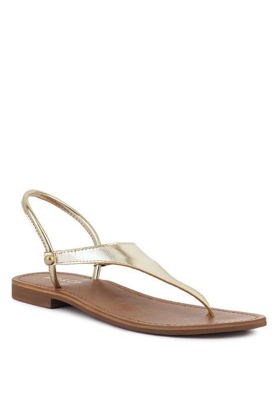 MADELINE Flat Thong Sandals - SAVLUXE