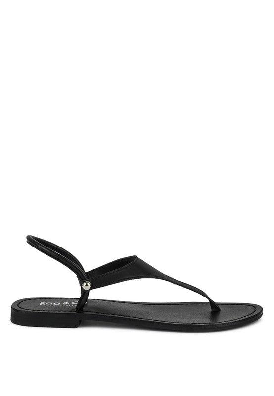 MADELINE Flat Thong Sandals - SAVLUXE