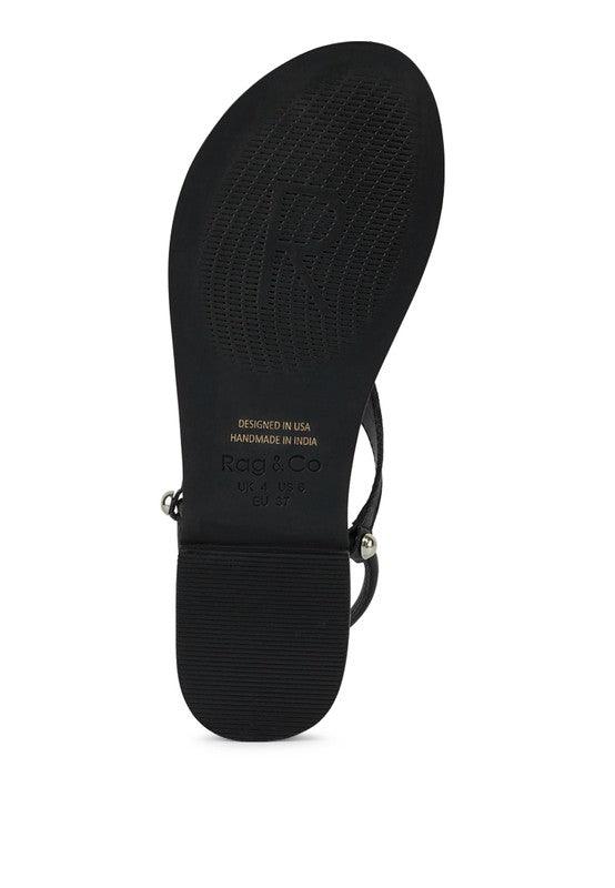 MADELINE Flat Thong Sandals - SAVLUXE