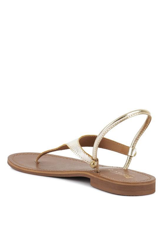MADELINE Flat Thong Sandals - SAVLUXE