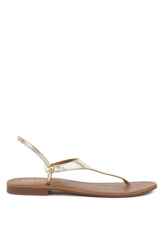 MADELINE Flat Thong Sandals - SAVLUXE