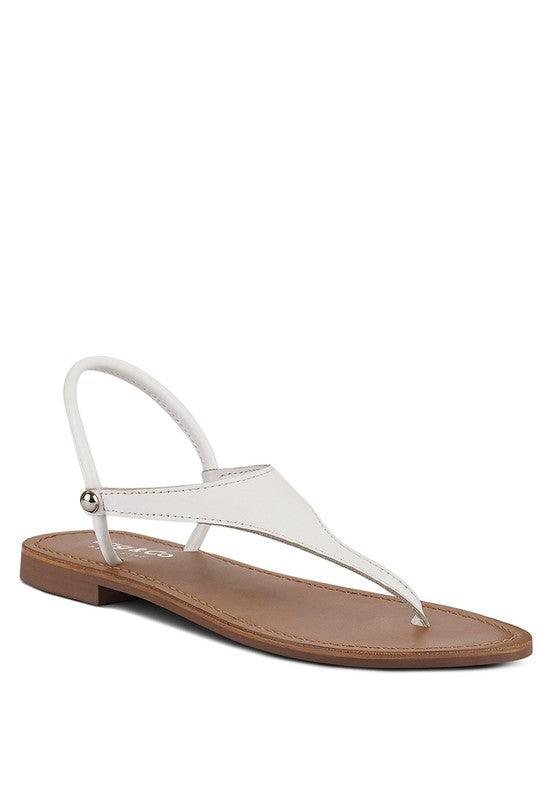 MADELINE Flat Thong Sandals - SAVLUXE