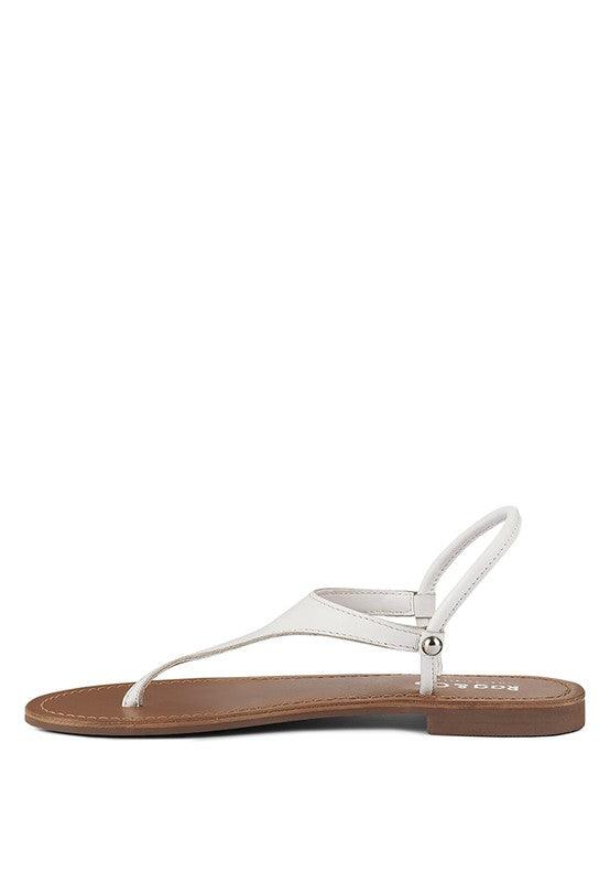 MADELINE Flat Thong Sandals - SAVLUXE