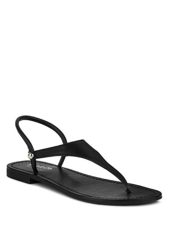 MADELINE Flat Thong Sandals - SAVLUXE