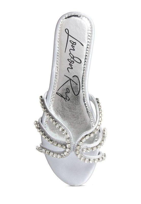 Rag Company Mezzie Dimante Strap Flat Sandals