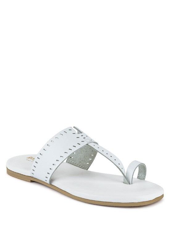 MILA Toe Ring Thong Slip Ons - SAVLUXE