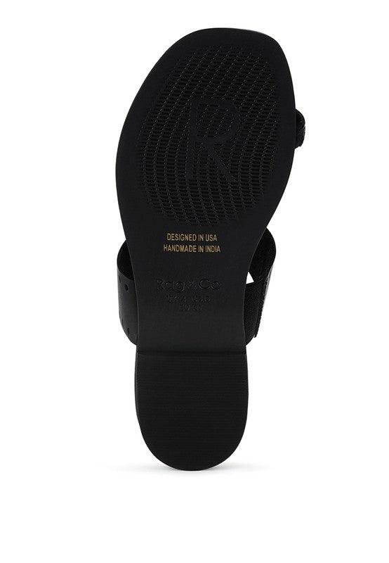 MILA Toe Ring Thong Slip Ons - SAVLUXE