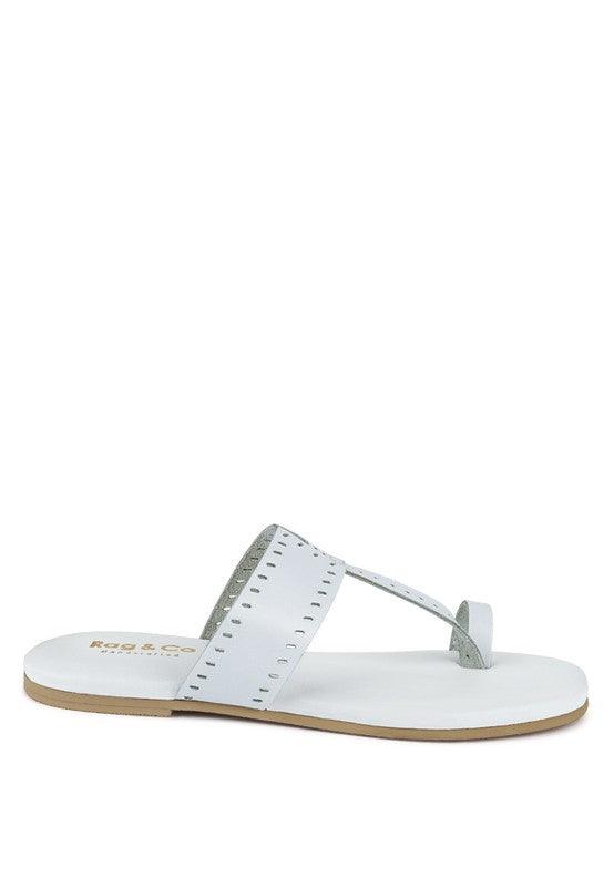 MILA Toe Ring Thong Slip Ons - SAVLUXE