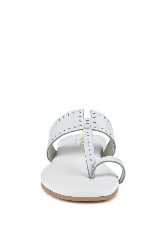 MILA Toe Ring Thong Slip Ons - SAVLUXE