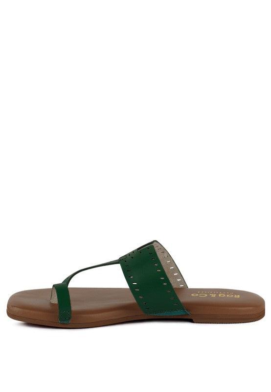 MILA Toe Ring Thong Slip Ons - SAVLUXE