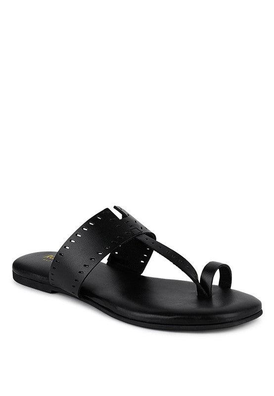 MILA Toe Ring Thong Slip Ons - SAVLUXE