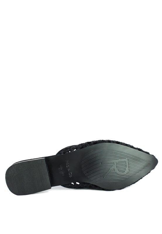 Rag Company MIRIAM Woven Metallic Tassel Flat Mules