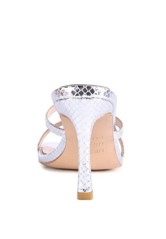 Rag Company MURIEL CROC CROSS STRAP SLIDER SANDALS