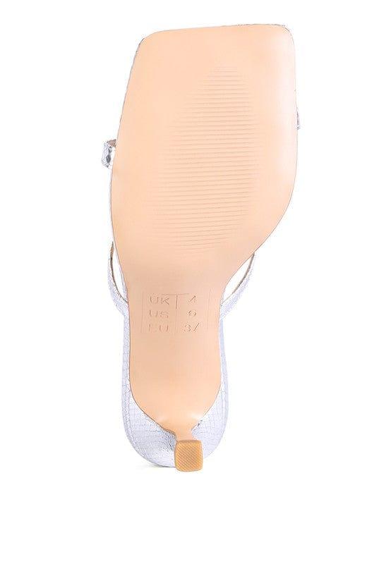 Rag Company MURIEL CROC CROSS STRAP SLIDER SANDALS