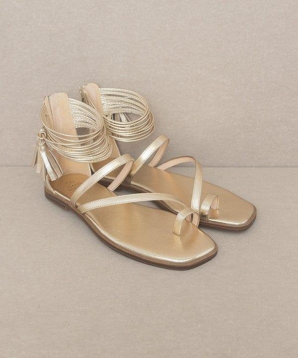KKE Originals GOLD / 6 OASIS SOCIETY Abril - Strappy Ankle Wrap Sandal