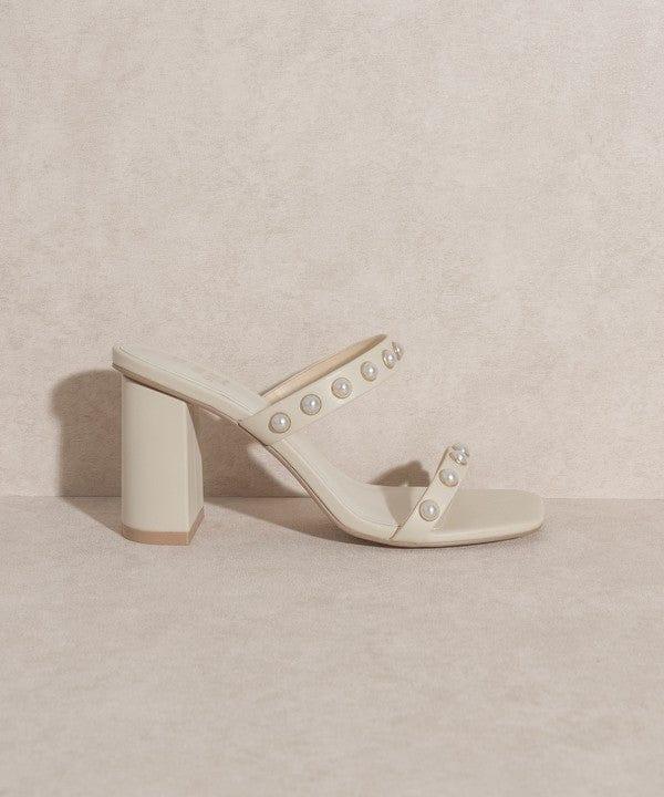 KKE Originals BEIGE / 7.5 OASIS SOCIETY Victoria - Pearl Strap Heel