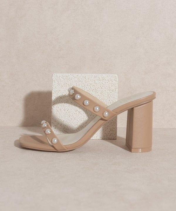 KKE Originals NUDE / 6.5 OASIS SOCIETY Victoria - Pearl Strap Heel