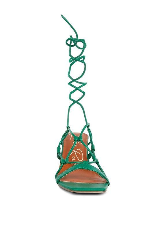 Rag Company Provoked Lace Up Block Heeled Sandal