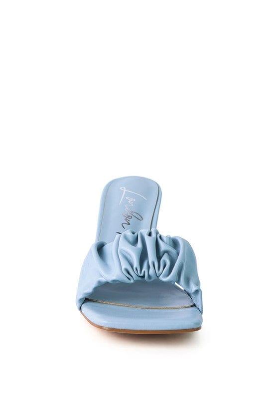 Rag Company REBEL SPOOL HEELED RUCHED SANDALS