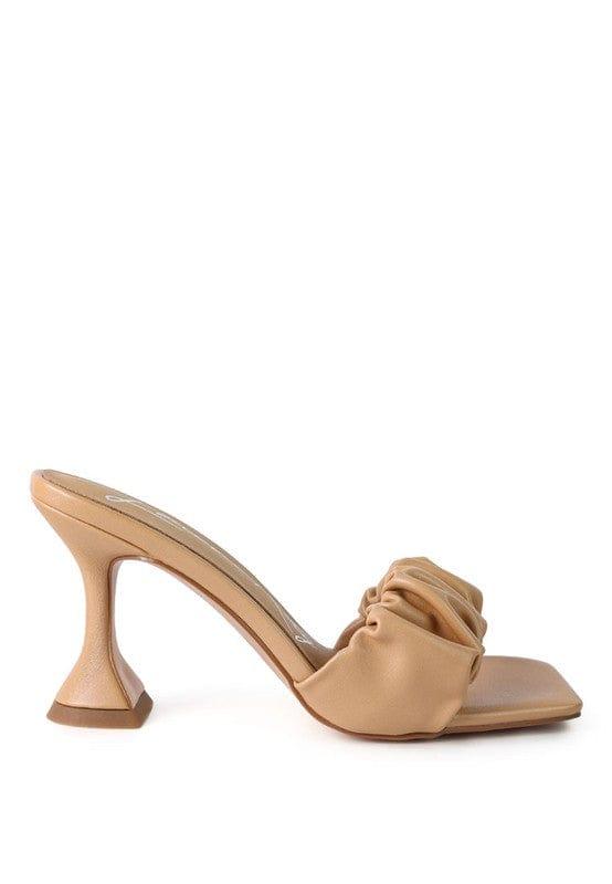 Rag Company REBEL SPOOL HEELED RUCHED SANDALS
