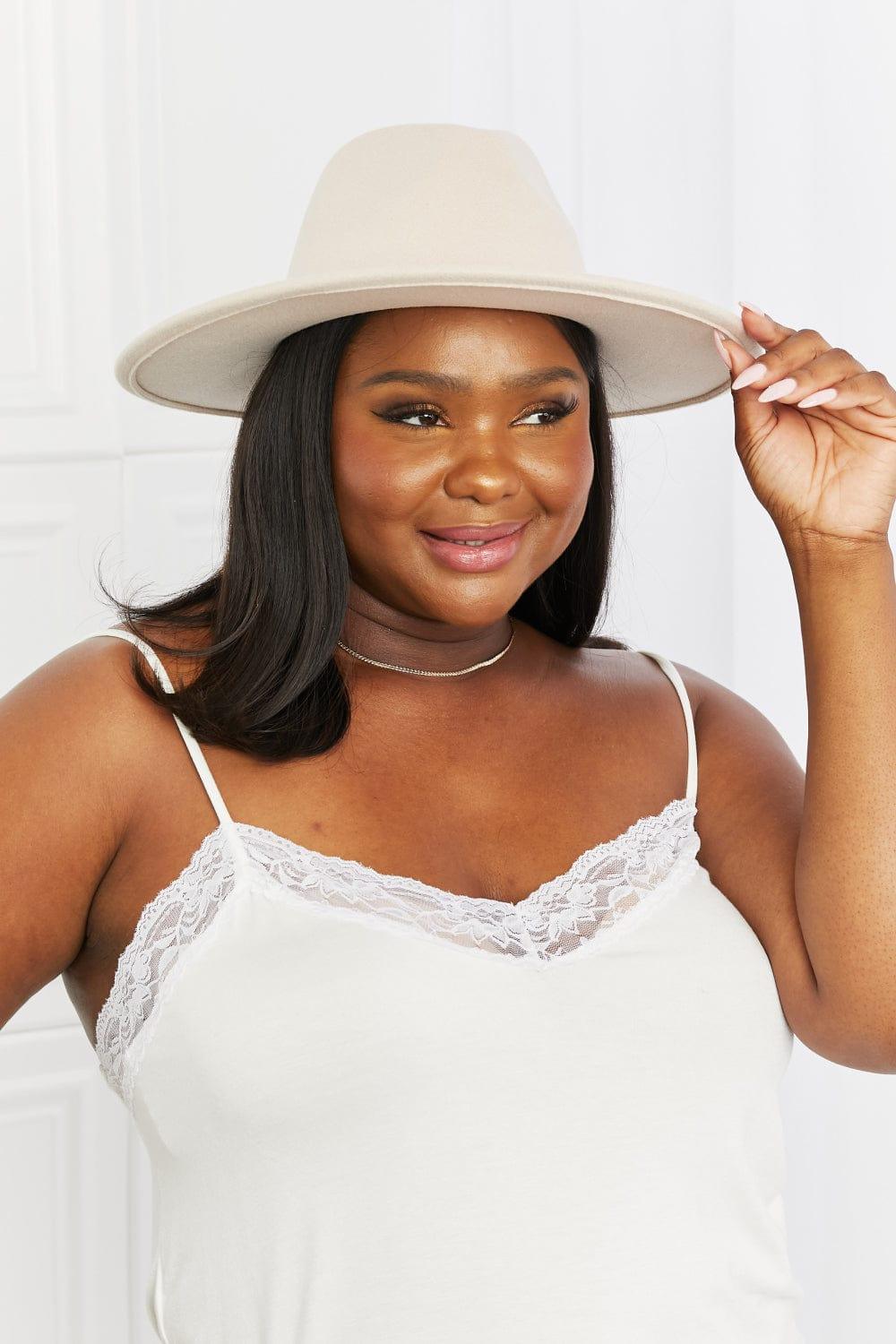 Fame ACCESSORIES Beige / One Size Fame Ride Along Fedora Hat
