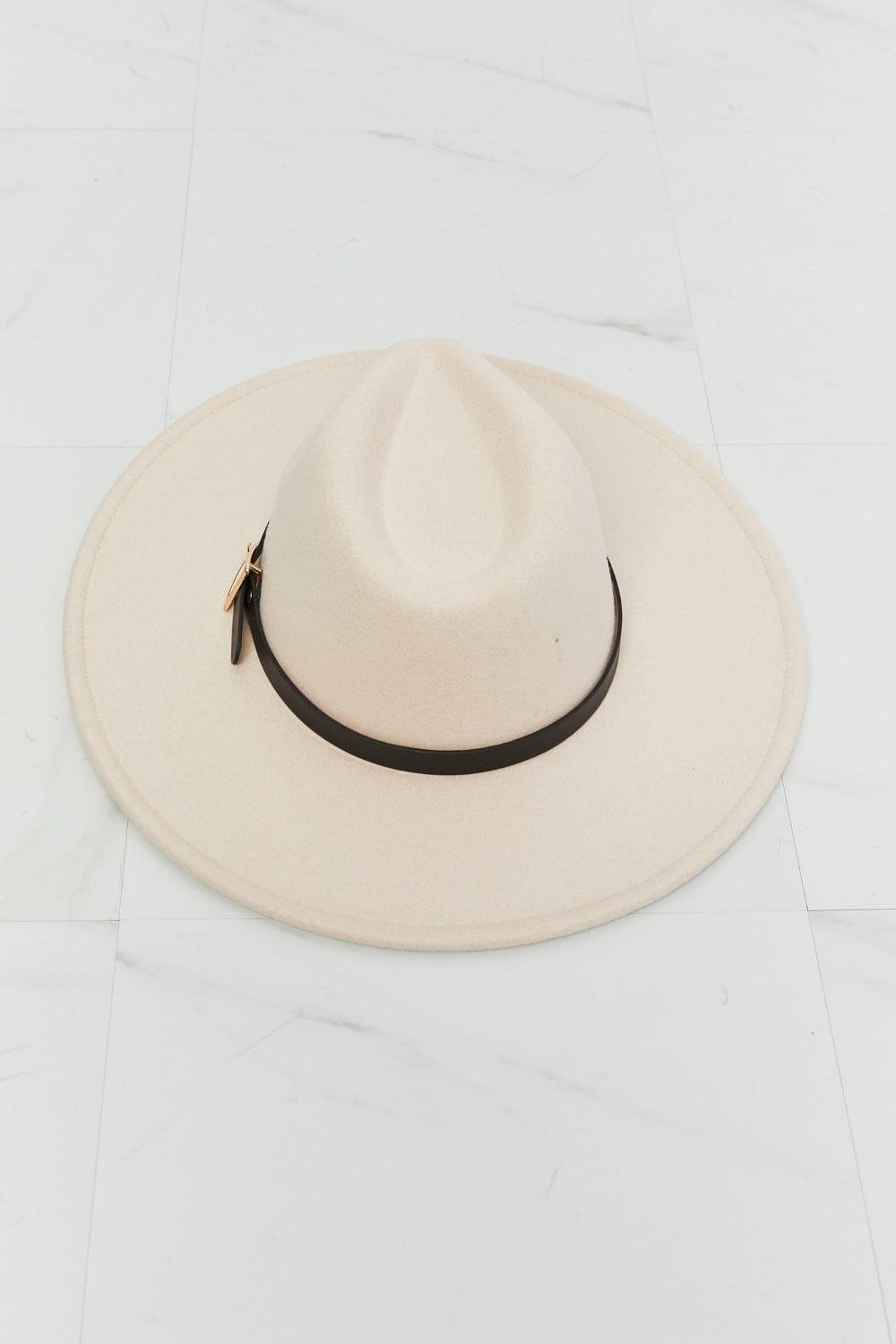 Fame ACCESSORIES Beige / One Size Fame Ride Along Fedora Hat