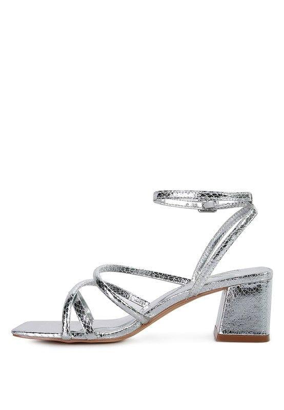 Rag Company SANDALS Right Pose Croc Mid Block Heel Casual Sandals
