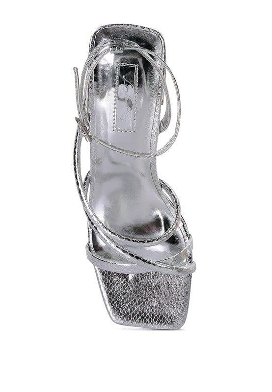 Rag Company SANDALS Right Pose Croc Mid Block Heel Casual Sandals