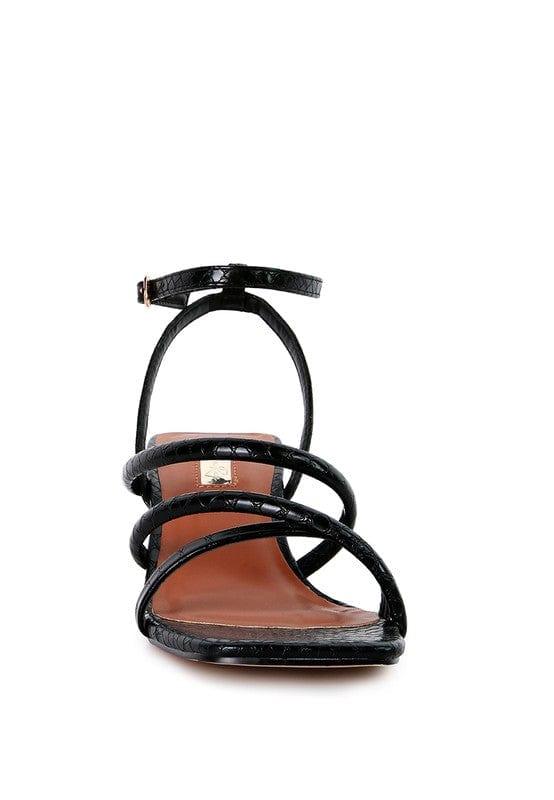 Rag Company SANDALS Right Pose Croc Mid Block Heel Casual Sandals