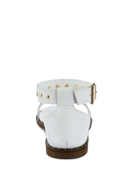 ROSEMARY Buckle Straps Flat Sandals - SAVLUXE