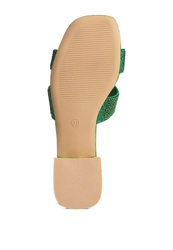 Rag Company Rum Cake Cross Strap Rhinestone Sandals
