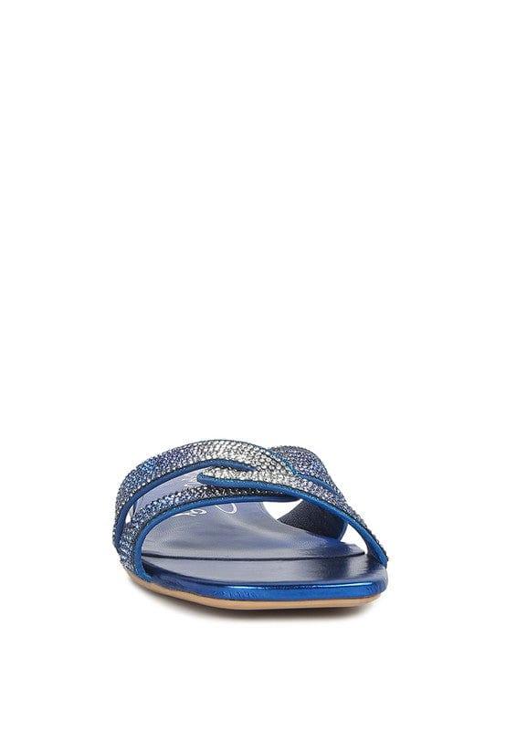 Rag Company Rum Cake Cross Strap Rhinestone Sandals