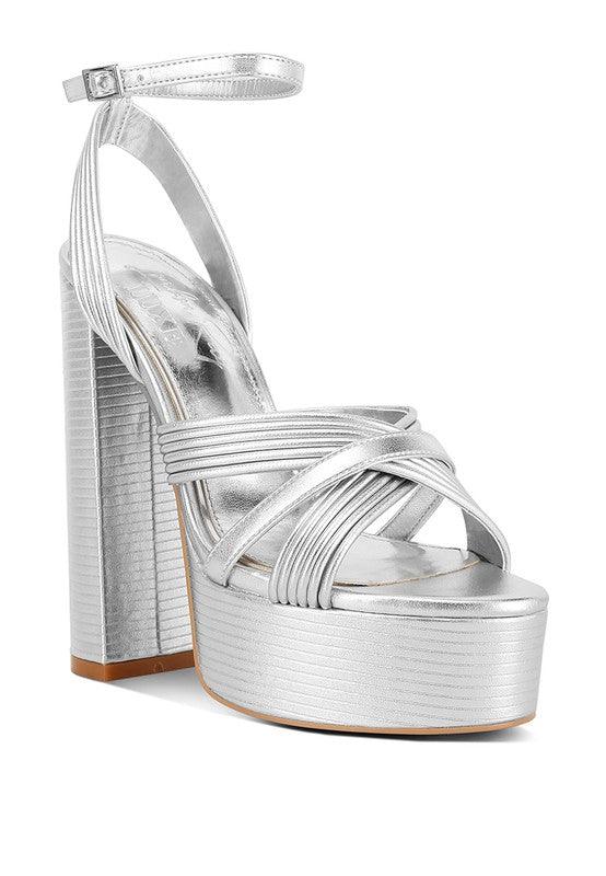 Splendid Cross Strap High Heeled Sandals - SAVLUXE