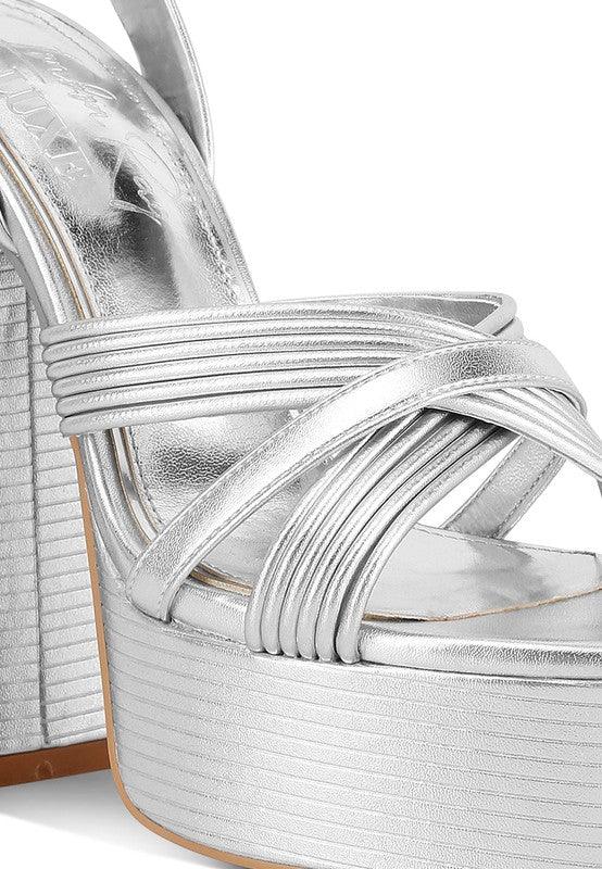 Splendid Cross Strap High Heeled Sandals - SAVLUXE