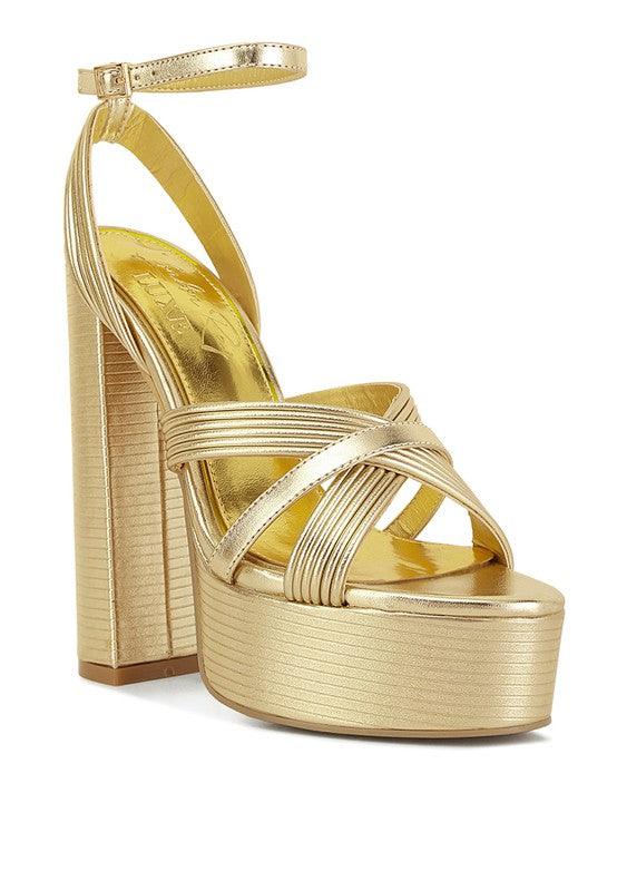 Splendid Cross Strap High Heeled Sandals - SAVLUXE