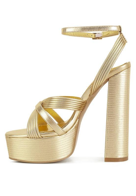 Splendid Cross Strap High Heeled Sandals - SAVLUXE