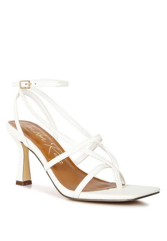 Rag Company White / 5 Stalker Strappy Ankle Strap Sandals